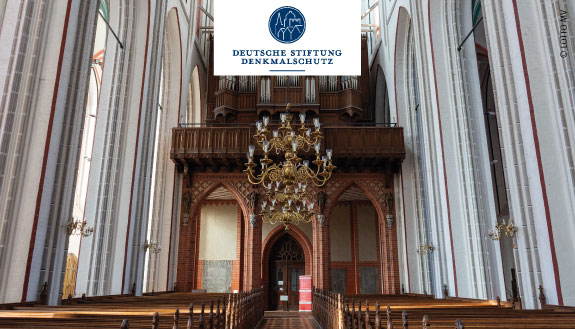 Blick auf die Orgel im Schweriner Dom