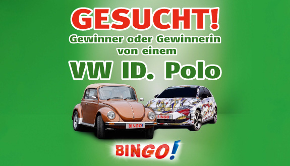 VW ID. Polo auf gr&uuml;nem Hintergrund - Gewinner gesucht