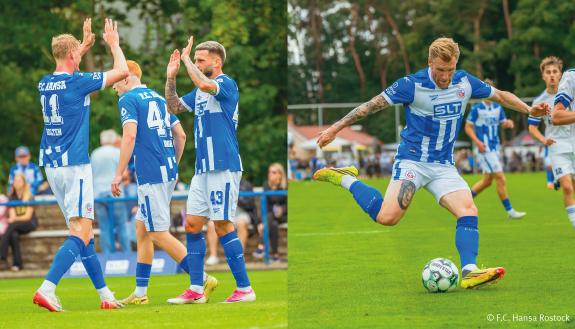 FCH-Spieler Emil Holten, Leon Dajaku und Andreas Vogelsammer in Aktion 