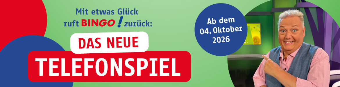 BINGO!-Moderator Michael Th&uuml;rnau und Infos zum neuen Telefonspiel