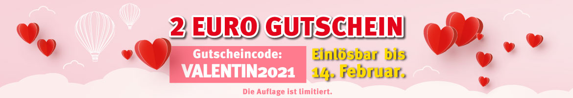 2 Euro Gutschein - VALENTIN2021